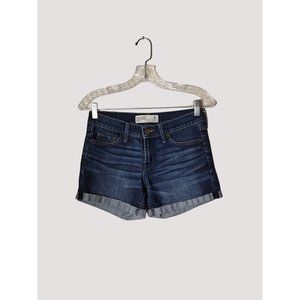 Abercrombie Fitch Shorts Womens 0 Denim Low Rise Stretch Rolled Cuff Pockets